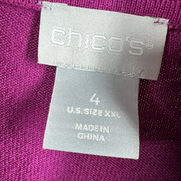 Chicos Women's Sweater Turtleneck XXL Plus Cashmere Blend Turtleneck Long Sleeve - Picture 3 of 8